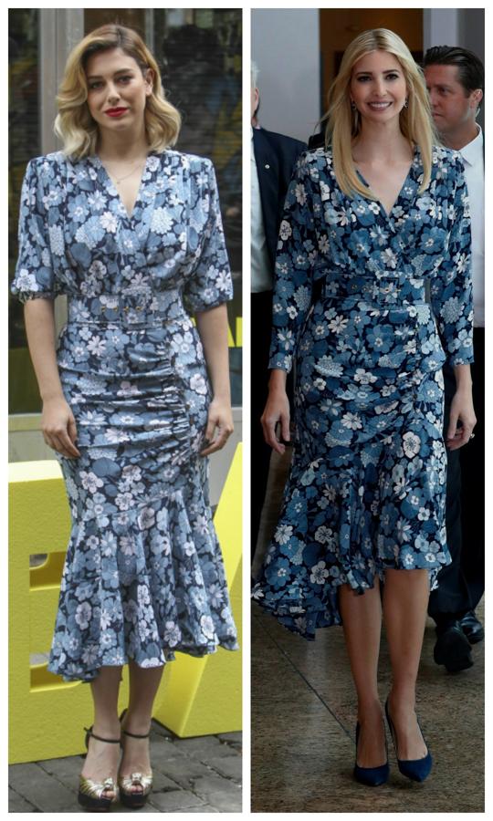 El look de Blanca Suárez en la presentación de 'El Bar' fue de lo más comentado en marzo del año pasado: ¿Era el corte que más le favorecía? ¿El corte de pelo le echaba años encima? La actriz, que es una de las más admiradas por su estilo, no tuvo su mejor día. No fue la mejor elección, tampoco la mejor forma de combinarlo ni con los complementos ni el look beaty. De hecho, algo más de un mes después, Ivanka Trump, en un viaje a Berlín, se enfundó el mismo modelo de Michael Kors pero accesorizado de un modo más sencillo, con unos salones de ante azules y la melena lisa.
