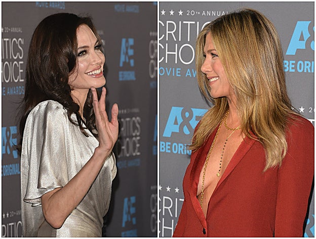 Angelina Jolie y Jennifer Aniston, en los Critics Choice Awards 2015.