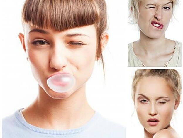 Muecas que mueven músculo. Desde masticar chicle a guiñar el ojo, todas las gesticulaciones faciales sirven para movilizar la musculatura e impedir el abotargamiento facial.