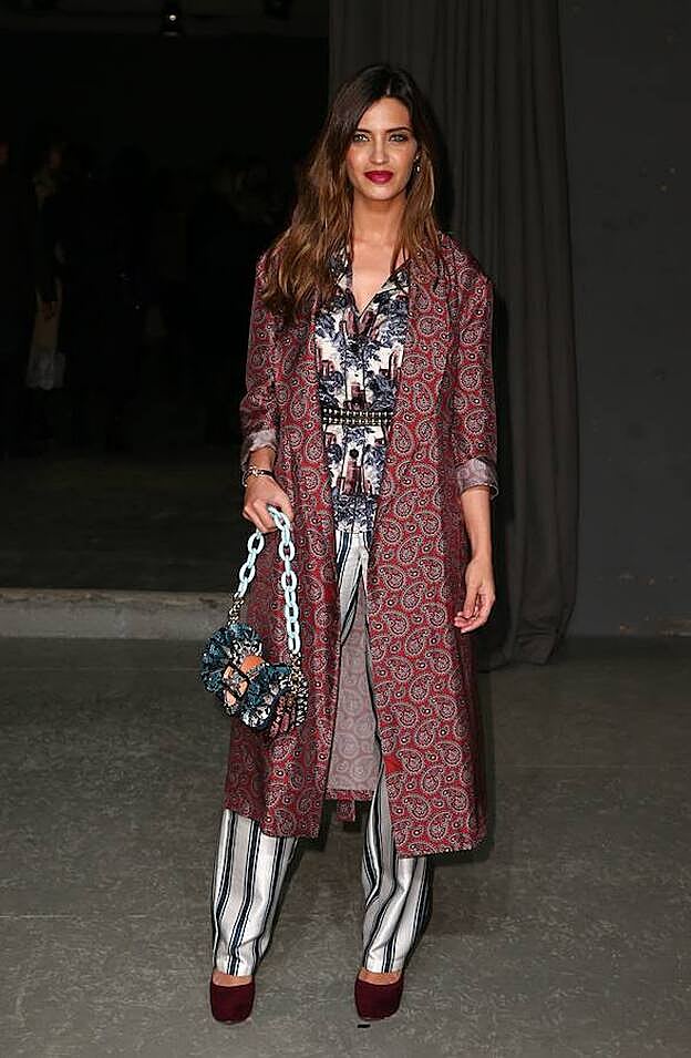 Sara Carbonero, en el desfile de Burberry en Londres