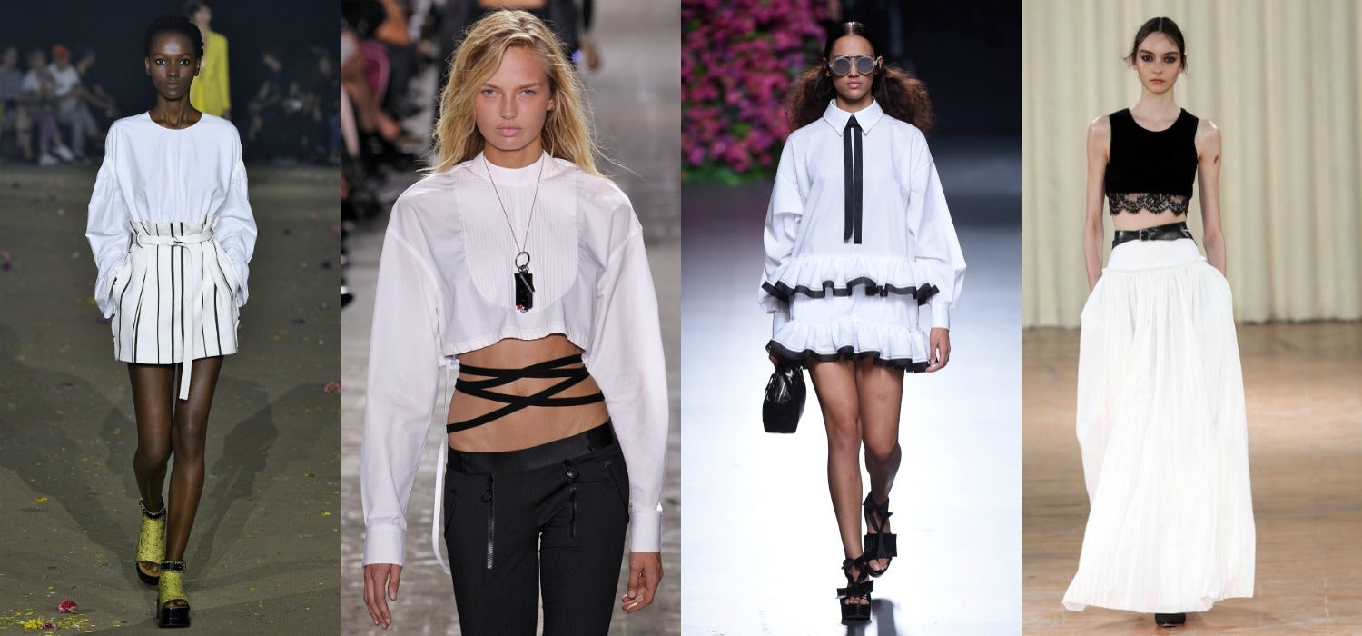 La combinación 'black&white' es infabile y apta tanto para las más atrevidas como para las menos todo depende de las prendas que lo tiñan. Y para muestra los diseños de Phillip Lim (1), Alexander Wang (2), Juana Martín (3) y Alberta Ferretti (4).