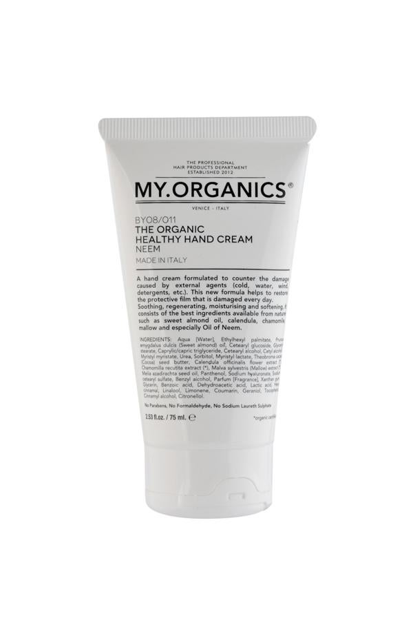 Crema calmante, regeneradora, hidratante y suavizante, que se compone de ingredientes naturales, como el aceite de almendras, caléndula, manzanilla, malva y especialmente el aceite de Neem que aporta protección y nutrición. Tiene una mayor eficacia en las pieles problemáticas, que se enrojecen o muy secas. (19€ / 75ml, en www.myorganics.info)