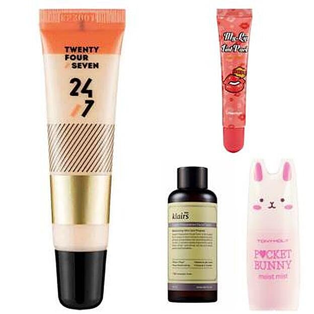 Touch Up Skin Perfecting Cream de 24/7 (22,99 euros). 2. My Lip Tint Pack de Berrisom (8,99 euros). En Miin Cosmetics. Supple Preparation Facial Toner de Klairs (23,99 euros). En Miin Cosmetics. Pocket Bunny Moist Mist de Tony Moly (12,90 euros).