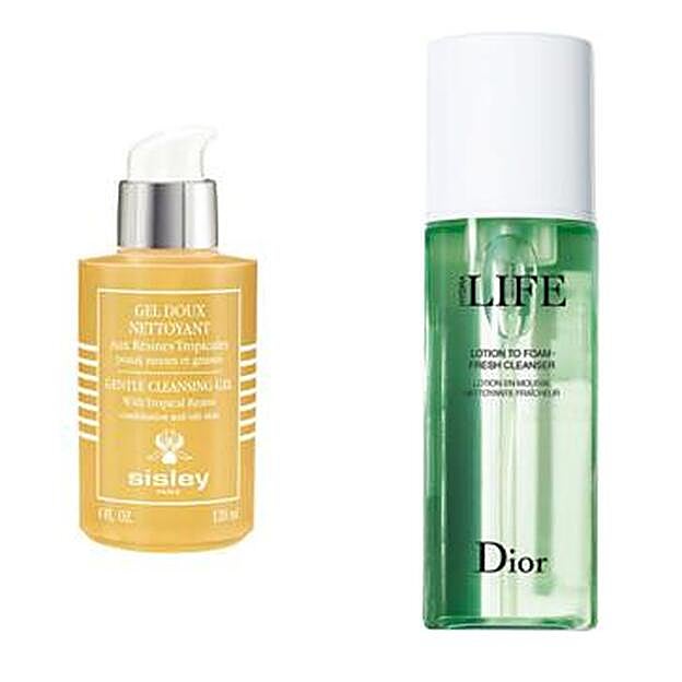 Gel Doux Nettoyant aux Resines Tropicales de Sisley (69 €). Lotion en Mousse Nettoyante Fraîcheur de la nueva línea Life de Dior (36 €).