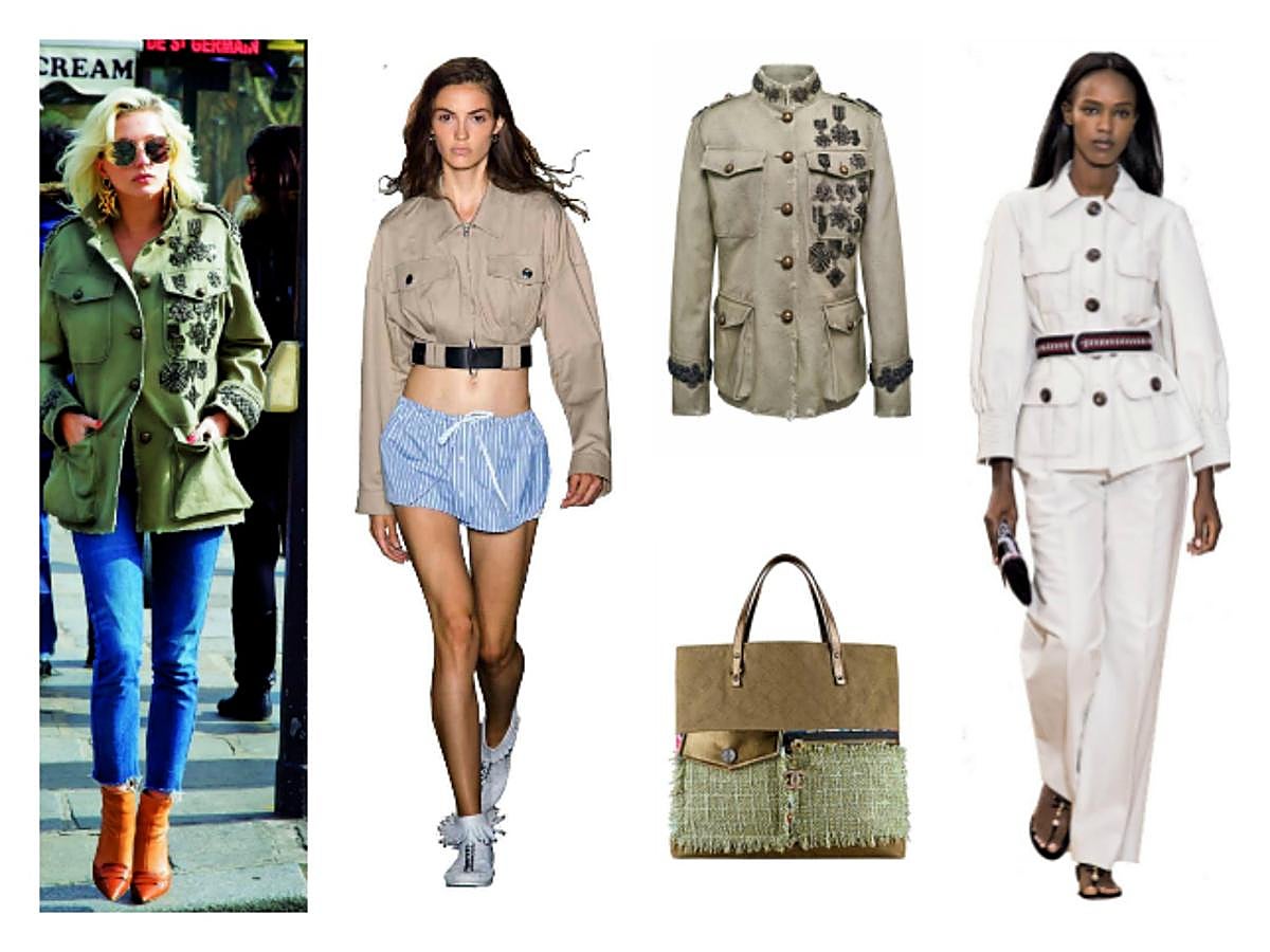 El estilo militar ha cambiado. Olvídate de los pantalones anchos y las botas de cordones. Esta primavera se depura hasta llegar a un look lady como el de Oscar de la Renta. Incluso sexy, como el de Alexander Wang. ¿La prenda estrella? La chaqueta bordda de Fay.Caroline Vreeland, Alexander Wang, Fat, Chanel, Oscar de la Renta.