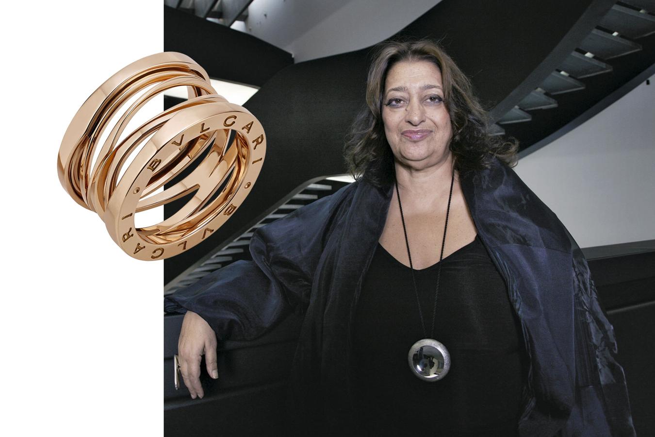 Uno de los últimos proyectos de la fallecida arquitecta Zaha Hadid fue una reinterpretación del icónico anillo B. Zero 1, de Bulgari, inspirado en el Coliseo romano, que lleva a partir de ahora su inconfundible sello.