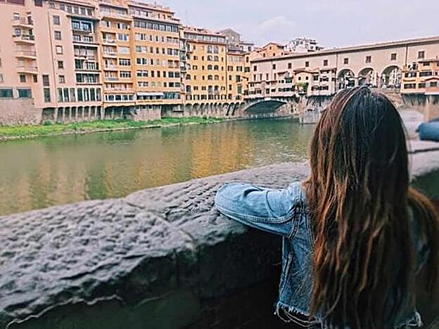 Chabelita en una imagen colgada den las redes sociales de su escapada a Florencia.