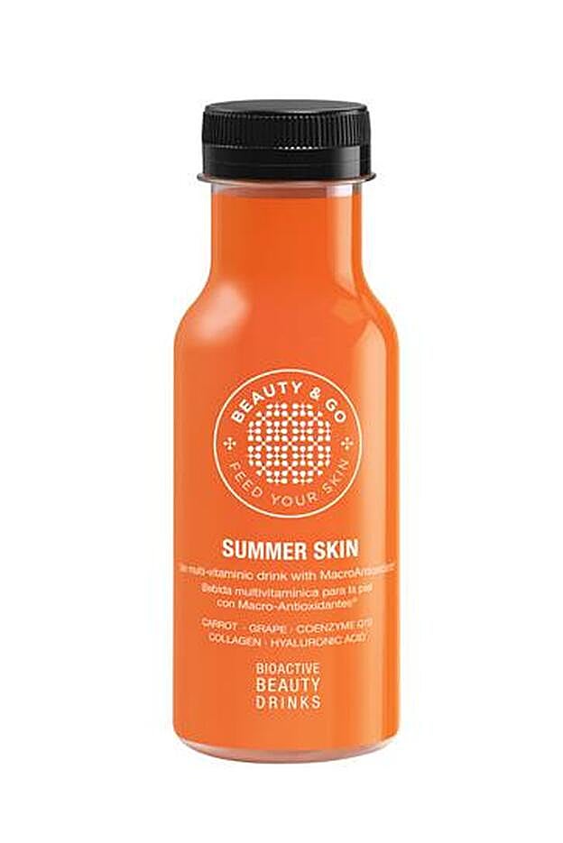 Beauty & Go edición limitada Summer Skin. Perfecta para la pre y la post exposición solar al ser una bebida multivitamínica con Macroantioxidantes. Protege y aumenta la resistencia del organismo y de la piel frente a las radiaciones solares y la mantiene hidratada. (2,45€, en El Corte Inglés)