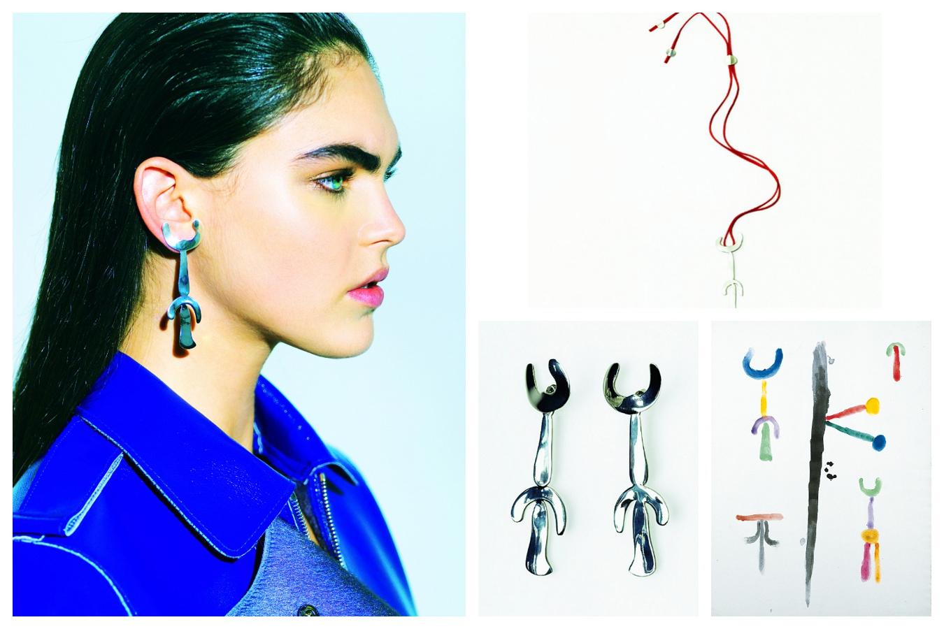 Soles, lunas, planetas, constelaciones, personajes enigmáticos... Algunas de las figuras más representativas de Joan Miró salen ahora de sus lienzos y papeles para tomar tridimensionalidad en forma de joyas. La firma Miró Complements acaba de presentar esta primera colección, formada por dos pares de pendientes, collares, colgantes y un brazalete. Están realizados en plata de ley y, en algunos casos, pueden transformarse en piezas diferentes, haciendo alarde de versatilidad. Pendientes y colgante Personnace, inspirados en uno de los elementos del cuadro Untitled (1949).