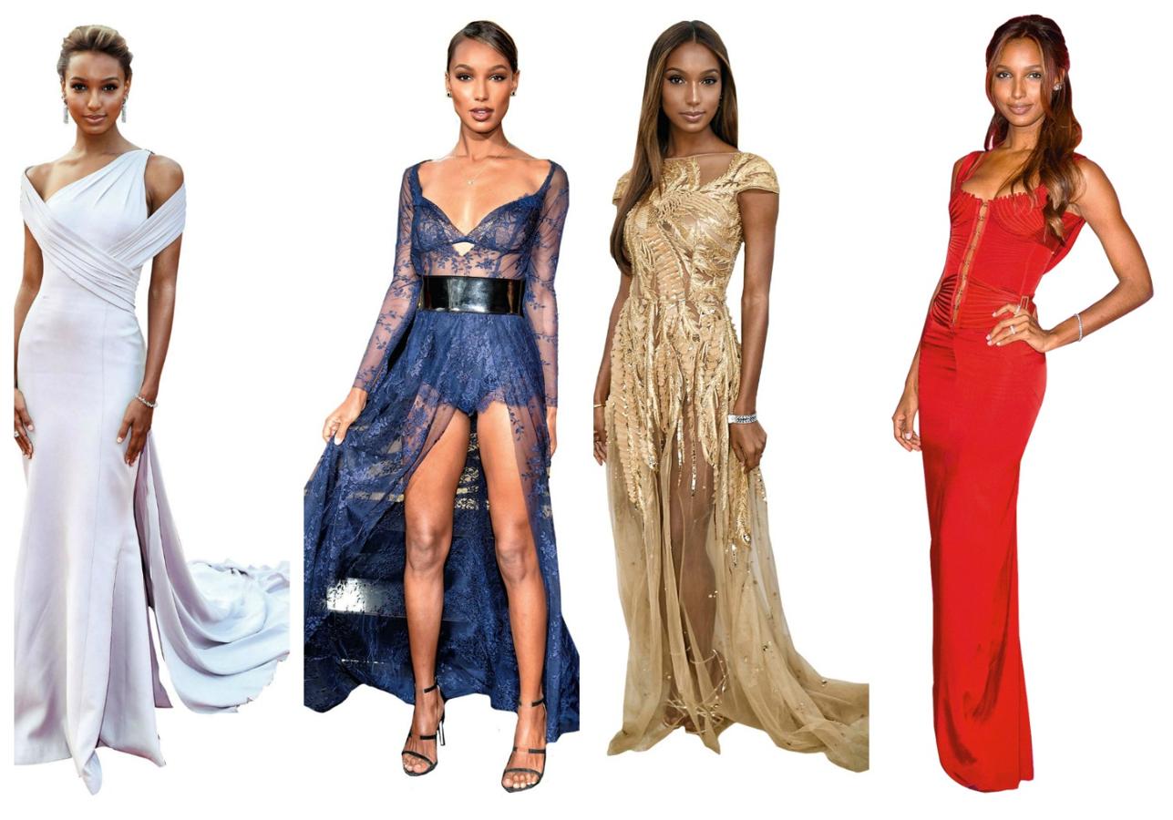 La modelo estadounidense Jasmine Tookes pertenece al selecto club de los ángeles de Victoria´s Secret desde 2015. Y mantiene el look sexy fuera de la pasarela, con vestidos que marcan su figura, firmados por George Chakra o Zuhair Murad.