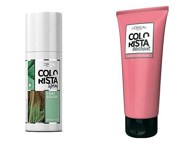 Spray Colorista de L'Oréal Paris (7,95 euros) y Colorista WashOut (7.95 euros).