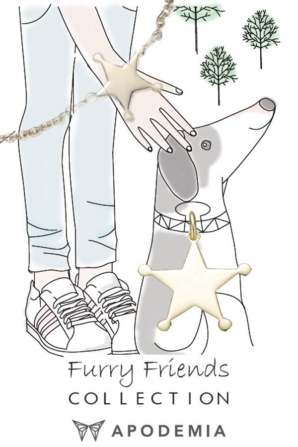 La relación que se crea con una mascota es muy especial, ¿por qué no representarla con un símbolo? Apodemia ha creado la Furry Friends Collection, para que mascotas y dueños luzcan el mismo charm. Se vende en sus tiendas. www.apodemia.com.