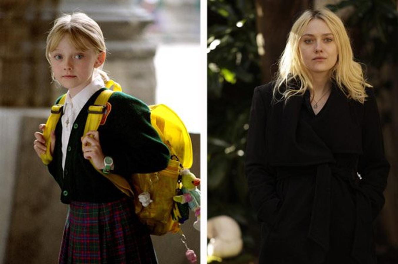 La actriz Dakota Fanning comenzó su carrera como actriz a los 5 años. Es considerada una de las grandes actrices de la industria. Sus ojos expresivos y melena rubia poco han cambiado en estos años.