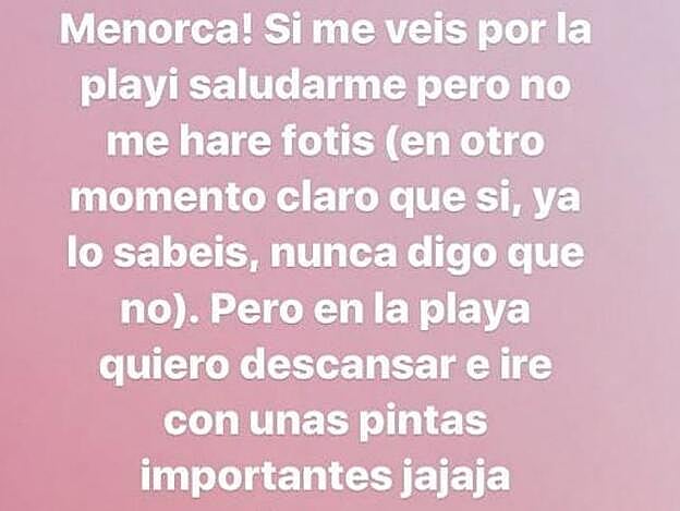 Mensaje de Dulceida a sus fans.