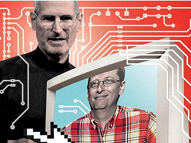 Steve Jobs y Bill Gates, los dos grandes gurús de la informática.