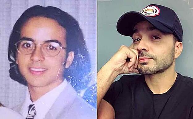 Comparativa entre la foto que cogó el cantante hace poco más de un año y una d las últimas que ha compartido en redes.
