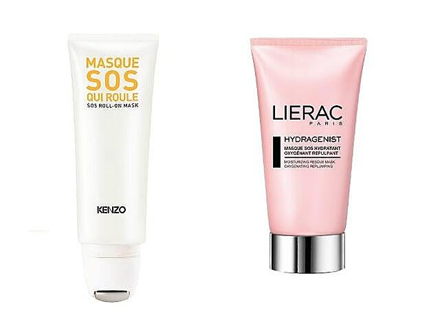 Mascarilla SOS Roll-on de Kenzoki (28,50 euros). Hydragenist de Lierac (29 euros).