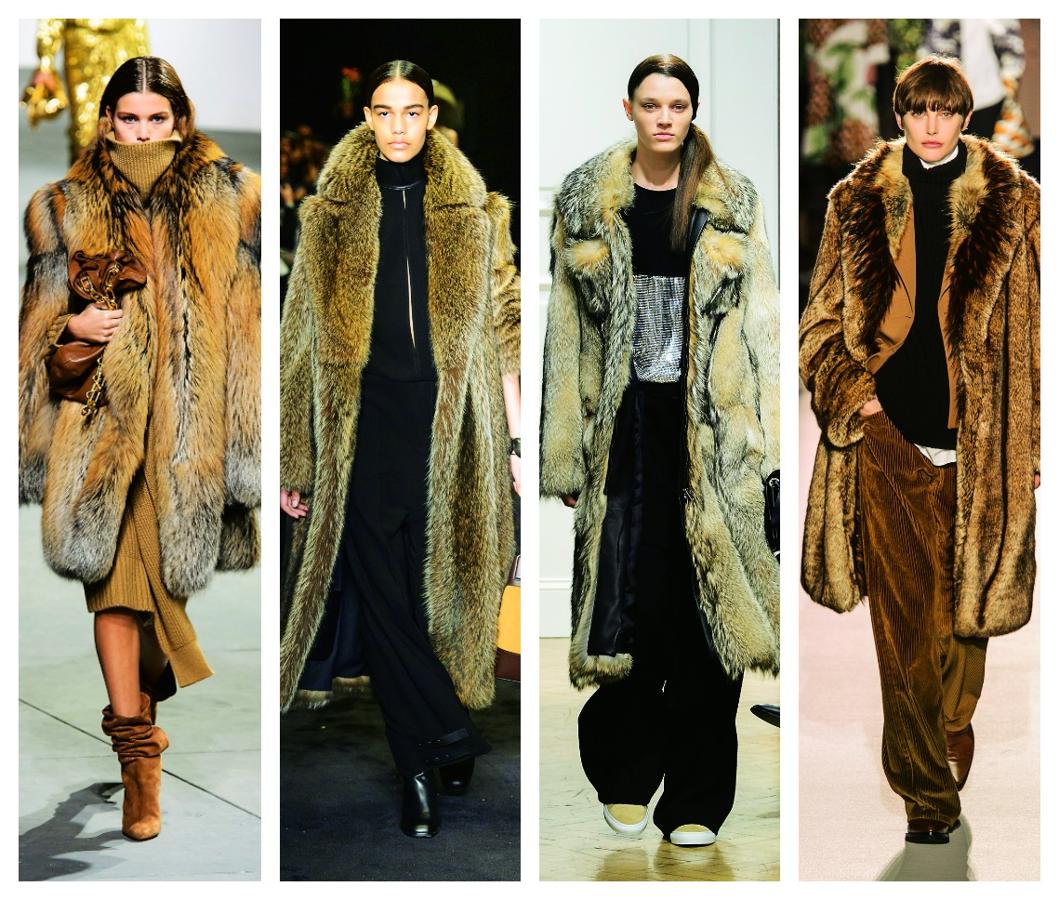 Tras el empacho de pelo a todo color de las últimas temporadas, los abrigos de piel regresan mirando a los años 80: grandes, largos, con mucho volumen y, sobre todo, en tonos naturales, que vuelven dispuestos a recuperar su trono. Serán los absolutos protagonistas del invierno. Michael Kors, Loewe, JW. Anderson, Dries VanNotten.