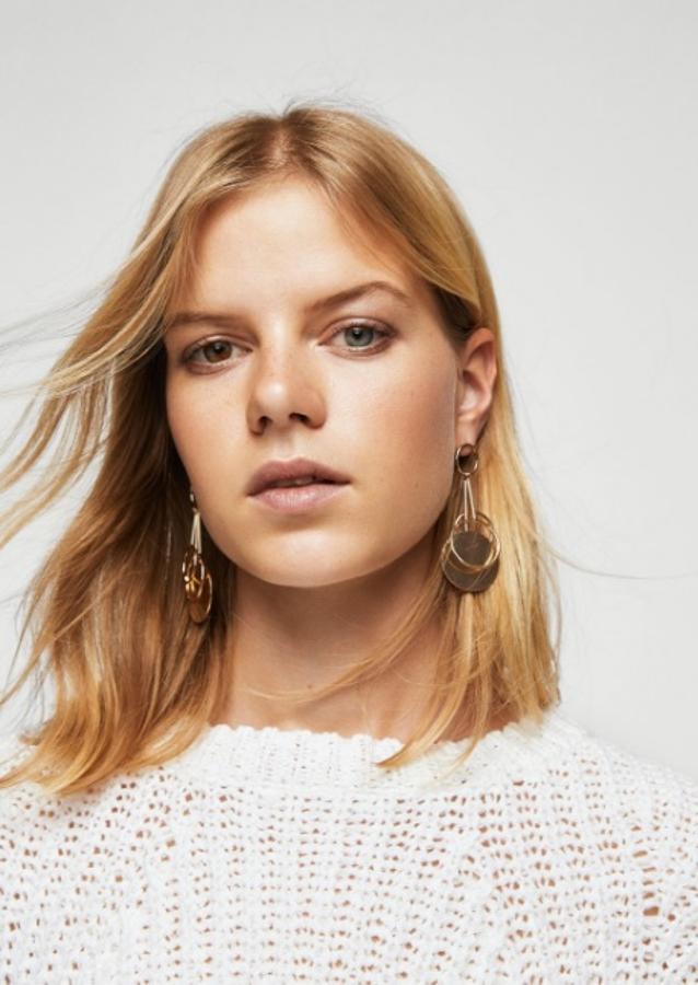 Pendientes colgantes circulares de Mango: 7,99 euros.