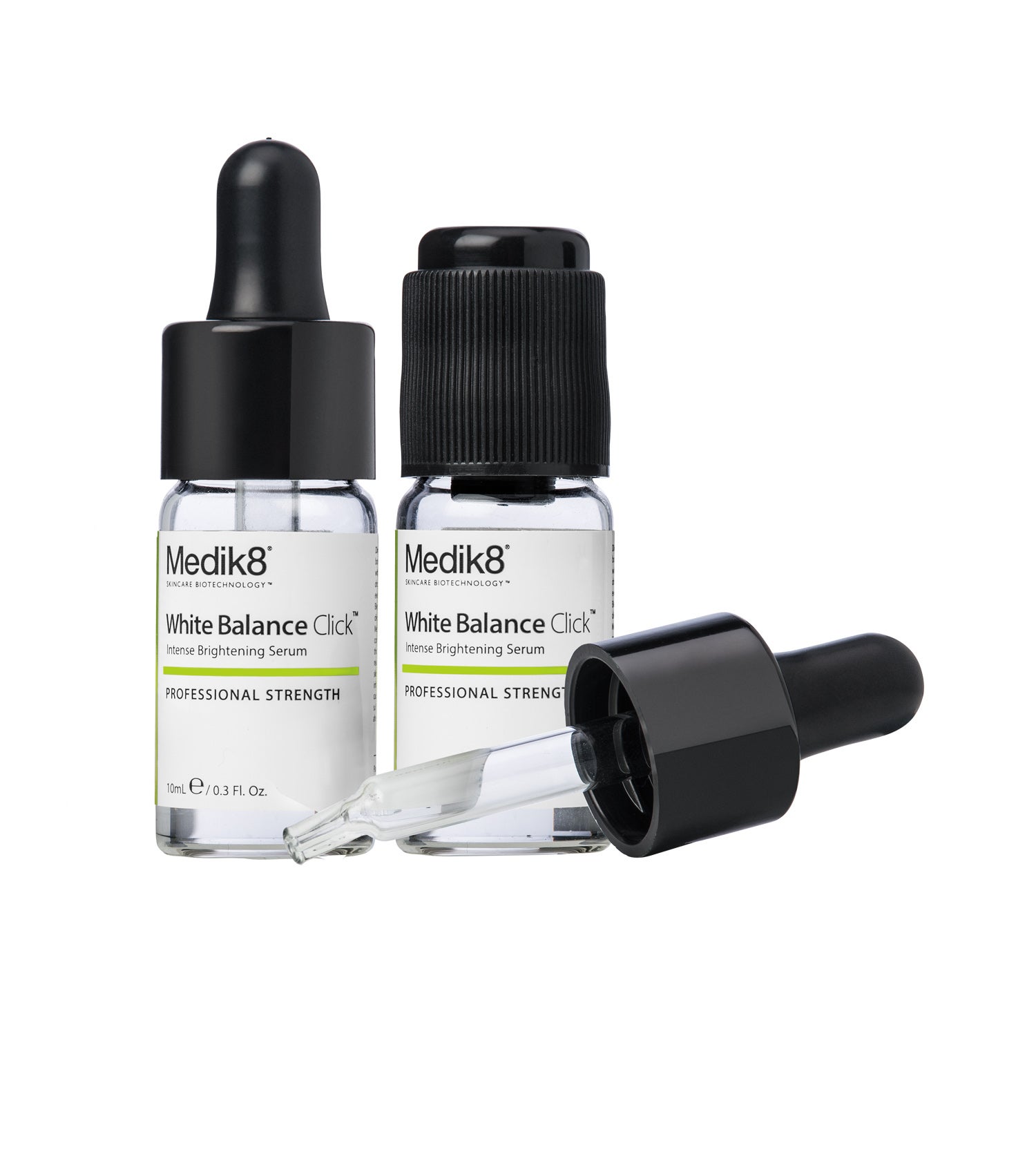 Suero con 10 ingredientes activos para ayudar a reducir la apariencia de pigmentación de la piel, así como proporcionar una sensación de hidratación inmediata. El sistema de administración único Click, junto con la división de la fórmula en 2 frascos individuales de 10ml cada uno, asegura que el activo permanezca fresco. (83€)