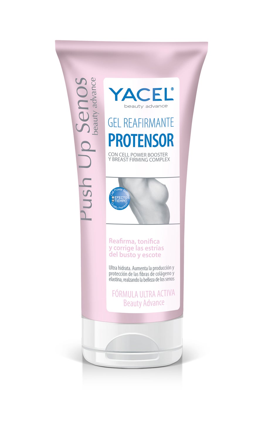 Gel en crema fresco que tiene un poderoso efecto reafirmante y tonificante. Además, corrige las estrías del busto y del escote. (12,95€)