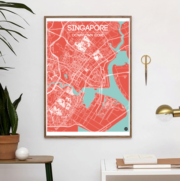 En Urban x Maps podrás adquirir láminas para poner cuadros de varias ciudades: Nueva York, Barcelona, Londres, Paris... Su precio oscila entre los 60 y 100 euros y las dimensiones son tamaño A3.