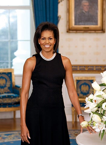 Michelle Obama en 2009. Escritora y abogada, sus hijas tienen un cierto parecido a ella.