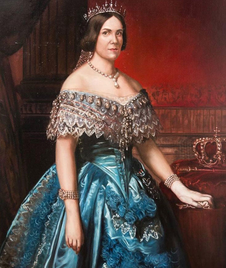 La presentadora se ha convertido en Isabel II de Federico Madrazo. Los fondos irán destinados a la fundación NICO (contra el cáncer infantil)