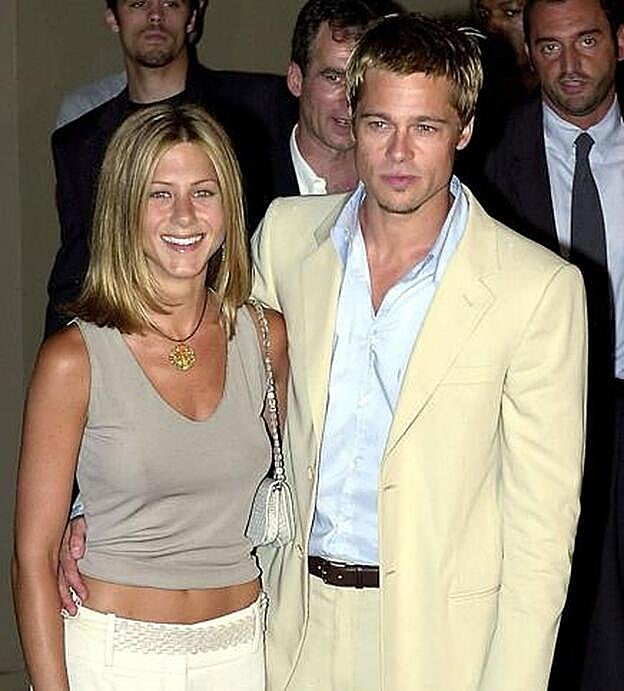 Jennifer Aniston junto a Brad Pitt, cuando estaban juntos.