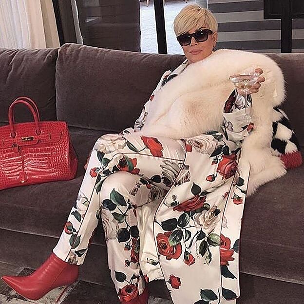 Kris Jenner con su nuevo pelo.