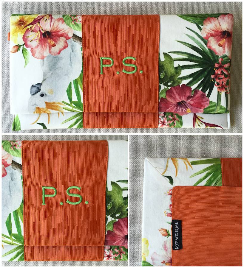 Clutch con iniciales bordadas de Bags and Me, la firma en la que confió Cristina Cifuentes en el Día de la Hispanidad. Precio: 66,50 euros