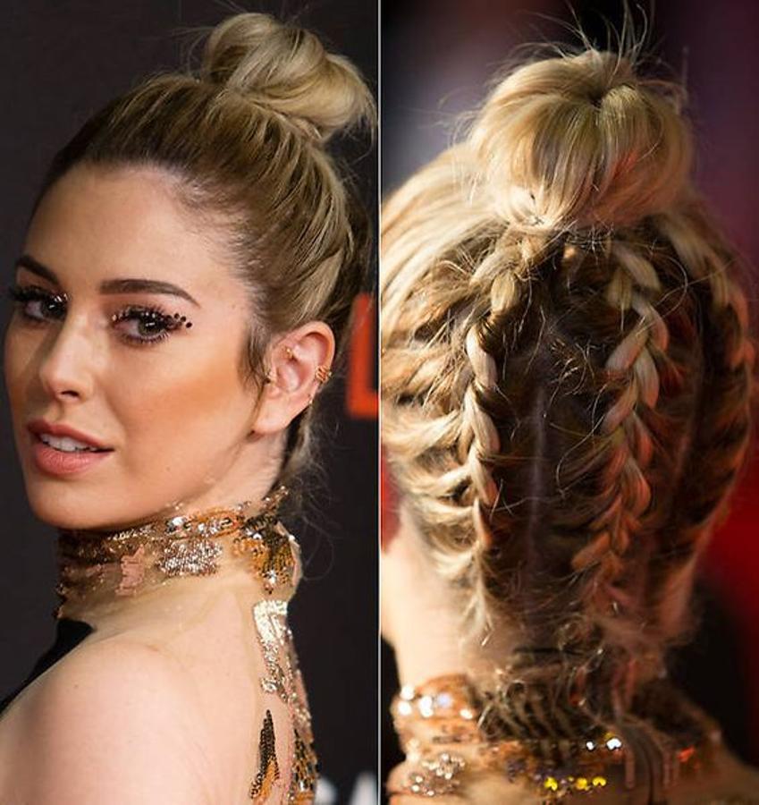 El moñito de bailarina funciona. Pero ¿y si le damos un toque chic trenzando toda la parte trasera? Nos chifla cómo le queda a Blanca.