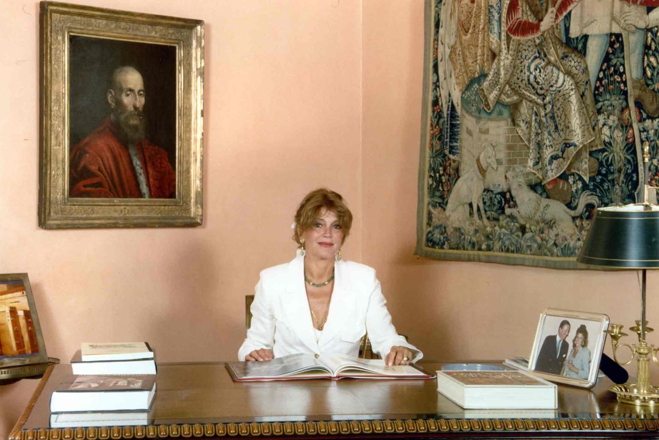 Tita Cervera en el despacho que tiene dentro del museo, situado en el madrileño Paseo del Prado.