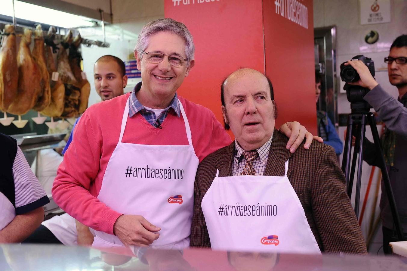 Chiquito junto a Josema Yuste durante una campaña de la marca de fiambres.