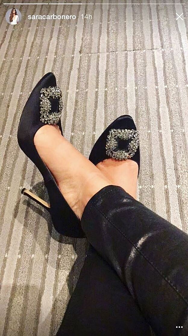 Sara Carbonero presume de Manolos en su Instagram Stories