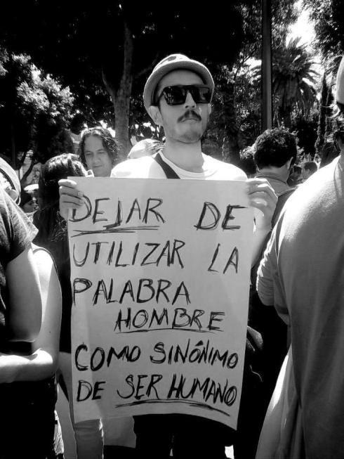 "Deja de utilizar la palabra hombre como sinónimo de ser humano".