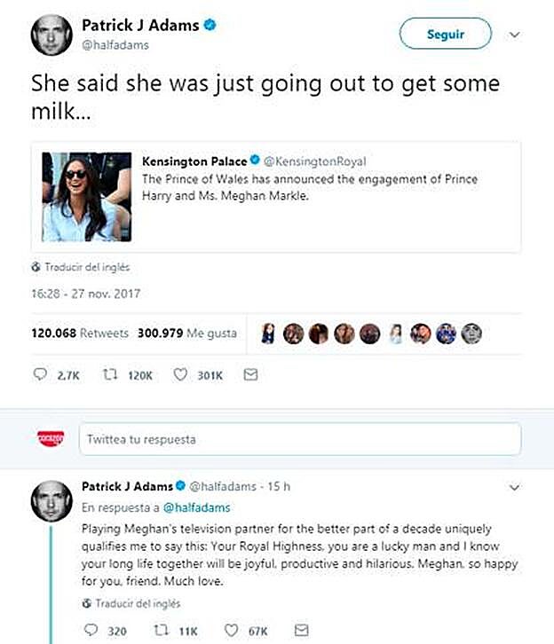 Tweet de Patrick J. Adams