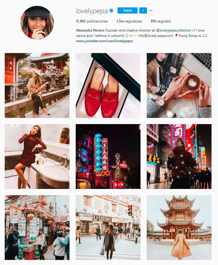 Alexandra Pereira quien tiene una firma de ropa bajo su nombre goza de más de millón y medio de seguidores.