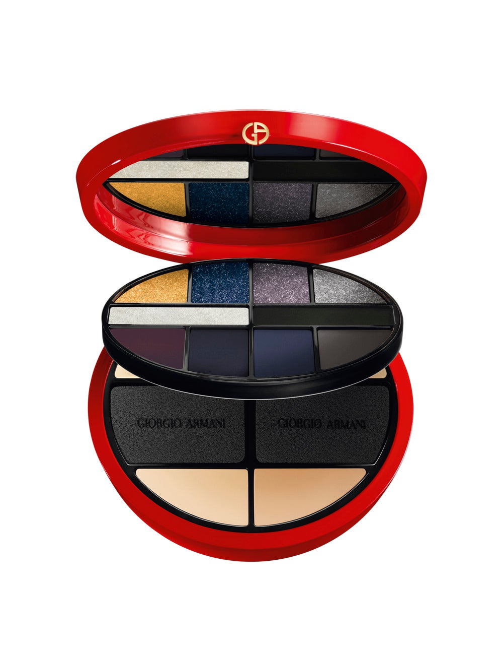 Paleta Holiday de la colección de maquillaje de Navidad 2017 de Giorgio Armani: 10 sombras de ojos, Maestro Fusion Make-up y Luminous Silk Compact (135€)