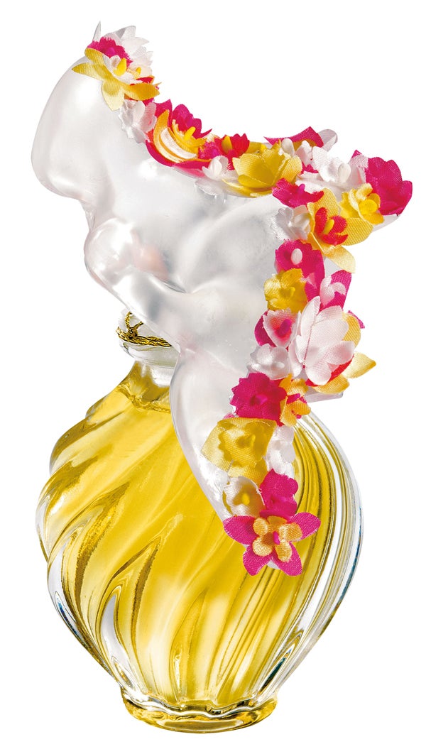 L'Air du Temps Couture Florale de Ninca Ricci (1.650 euros), un clásico en edición limitada en cristal de Lalique y flores de seda de Lemarié.
