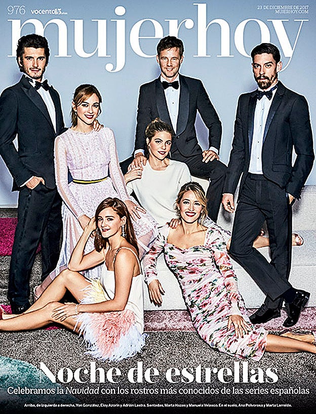 Yon González y Ana Polvorosa (Las chicas del cable), Manuela Velasco y Eloy Azorín (Traición), Marta Hazas y Adrián Lastra (Velvet Colección) y Marta Larralde (Fariña). Estilismo: J. Herrera. Maquillaje: Lancôme.