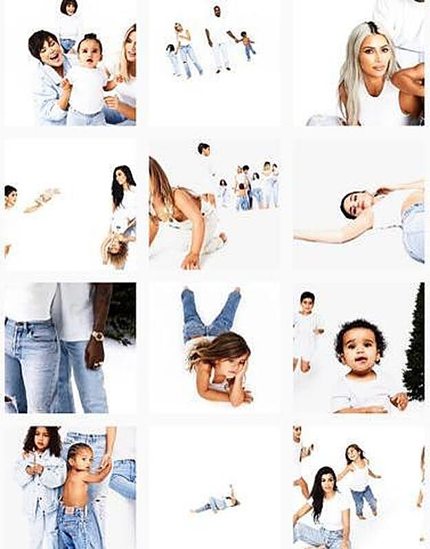 Perfil del calendario navideño en Intsagram de Kim Kardashian antes de eliminarlo.