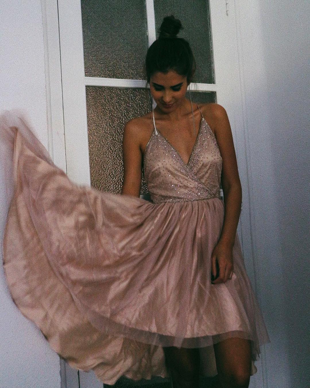 Vestido con vuelo de Asos, y cómo no... ¡A Mery le queda genial!