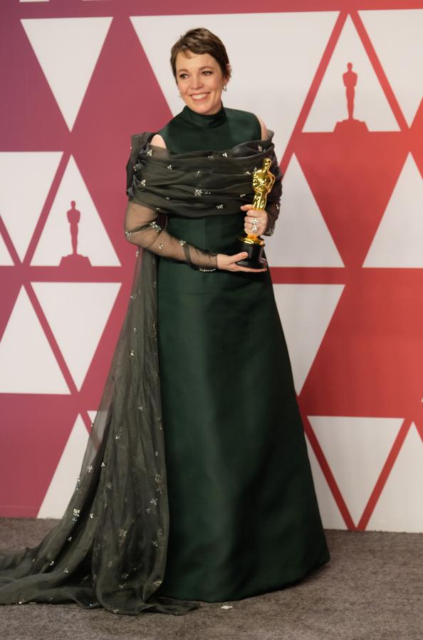 La actriz Olivia Colman ganó en 2019 la estatuilla por "The Favourite".