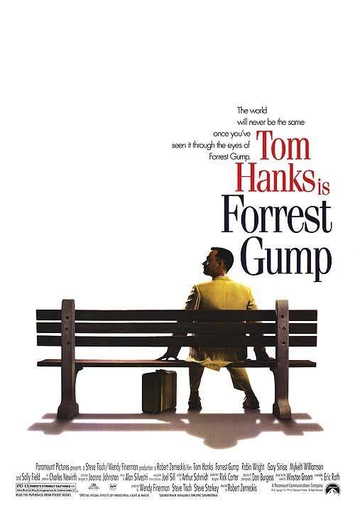 Forrest Gump (1994) ganó seis premios Oscar. Está basada en la novela homónima del escritor Winston Groom y protagonzida por Tom Hanks.