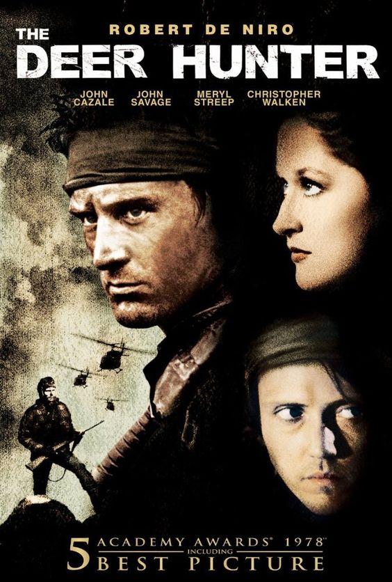 The Deer Hunter (El cazador) de 1978 fue protagonizada por Robert de Niro y ganadora de cinco Oscars.