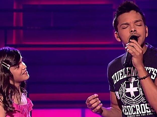 Amaia con Sergio Rivero, ganador de 'OT 2005'.
