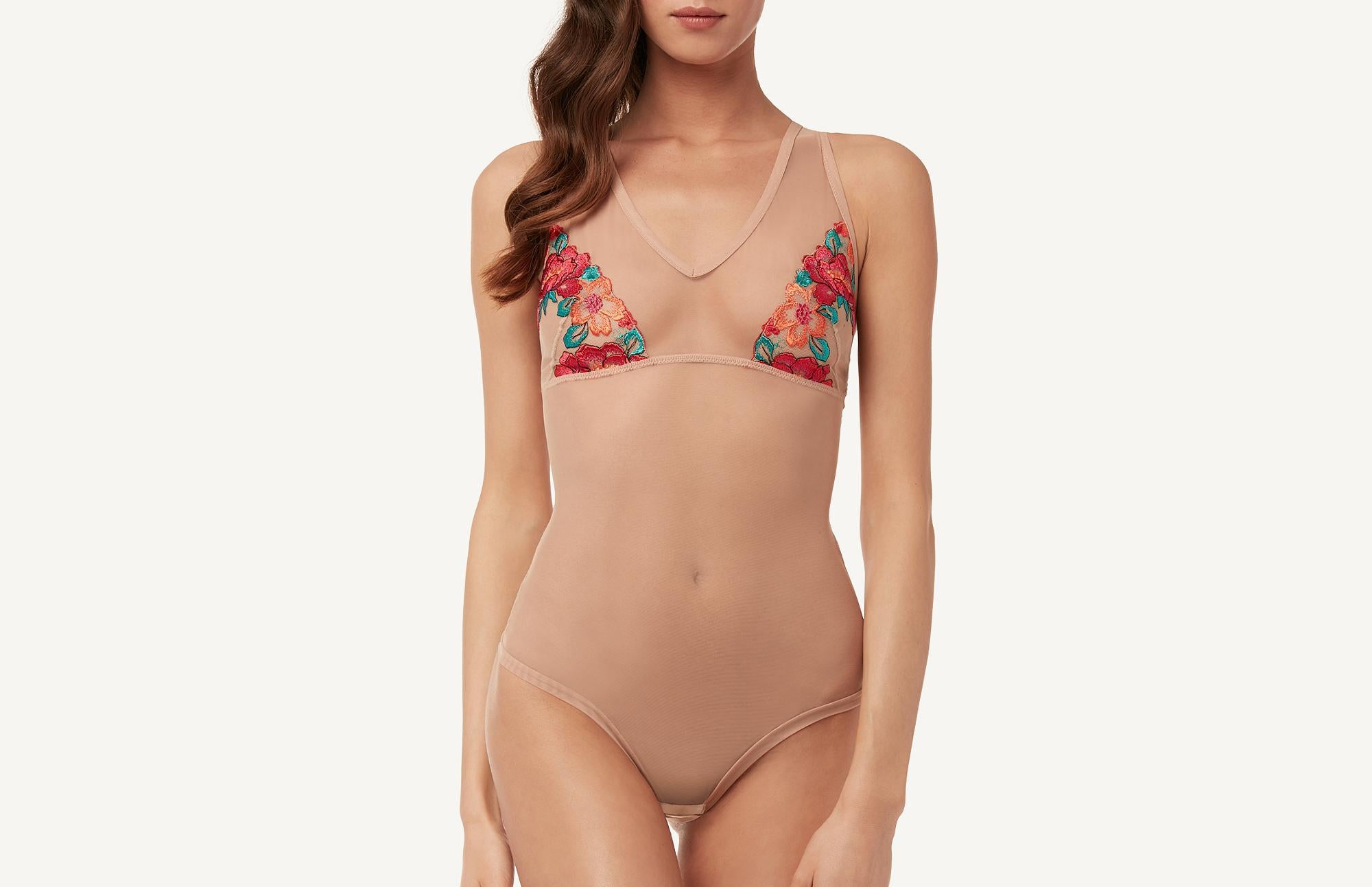 Body floral con transparencias de Intimissimi: 24,95 euros.