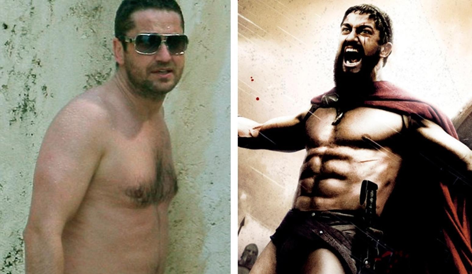 Gerard Butler siguió una dura rutina en el gimnasio para lograr dar vida al musculado Leónidas en 300.