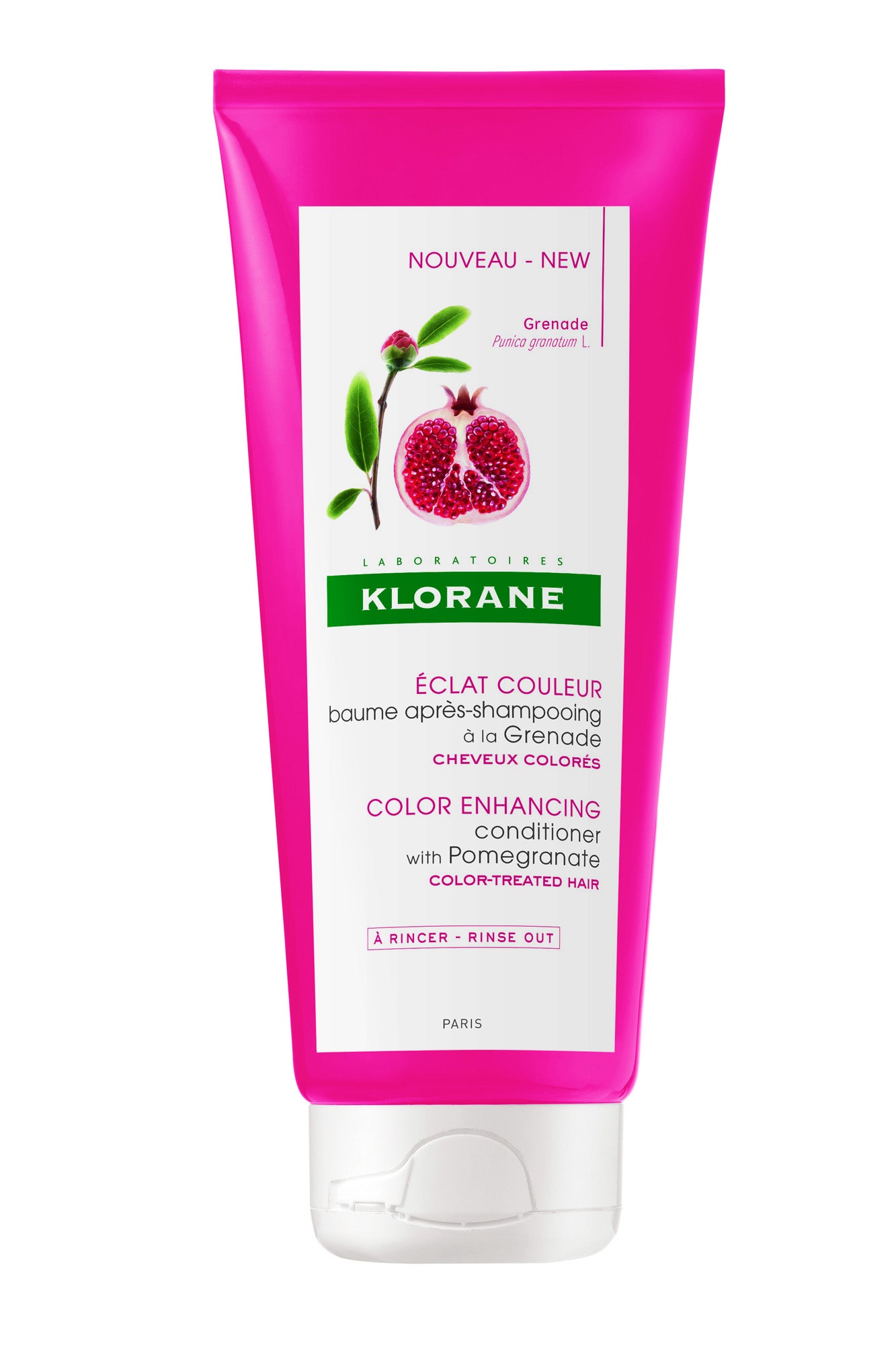 Bálsamo para después del champú a la Granada de Klorane. Captura y fija el color y desenreda el cabello, aumentando su suavidad y brillo. (13,50€)